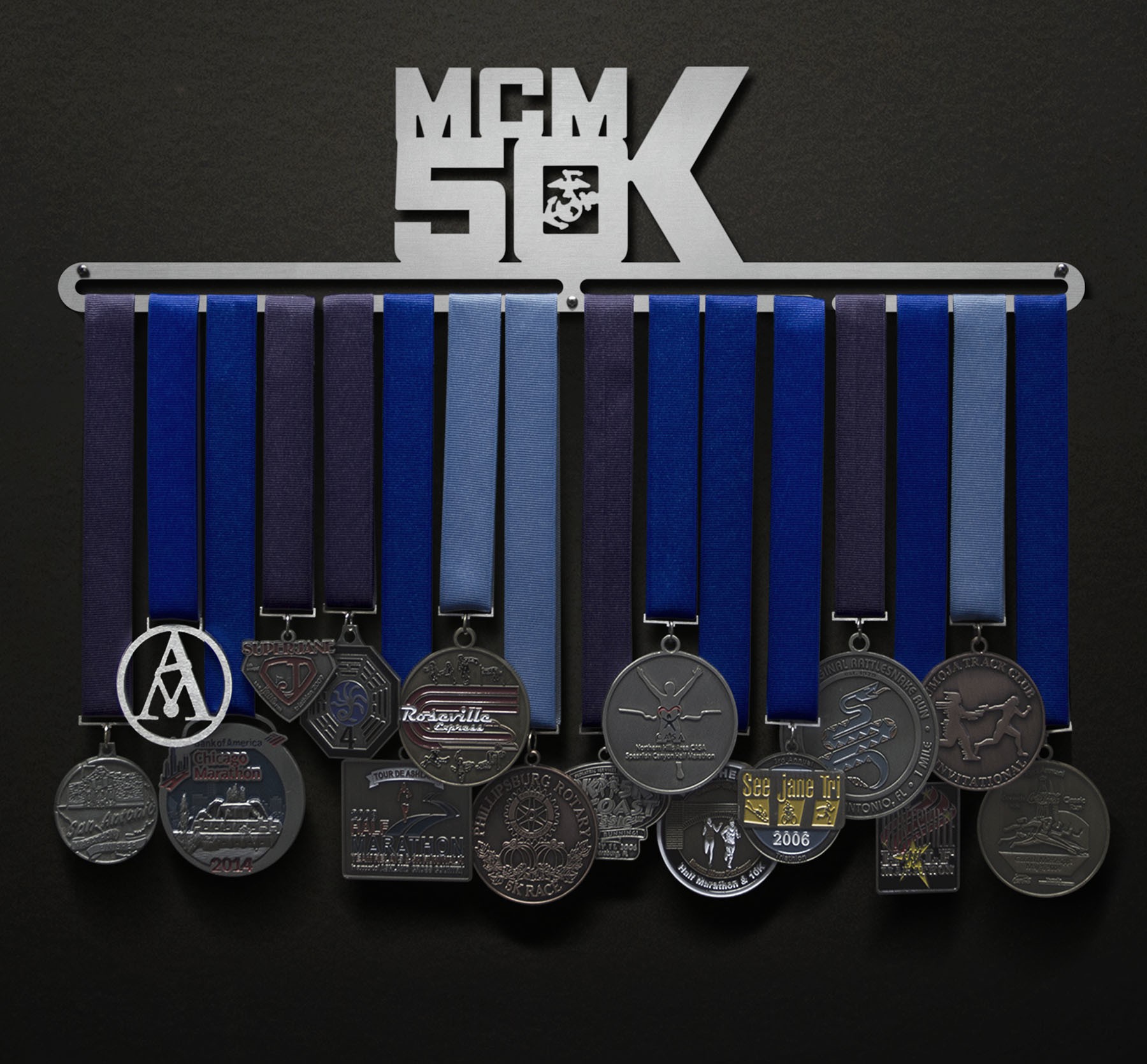 MCM 50K Sport & Running Medal Displays The Original Stainless Steel