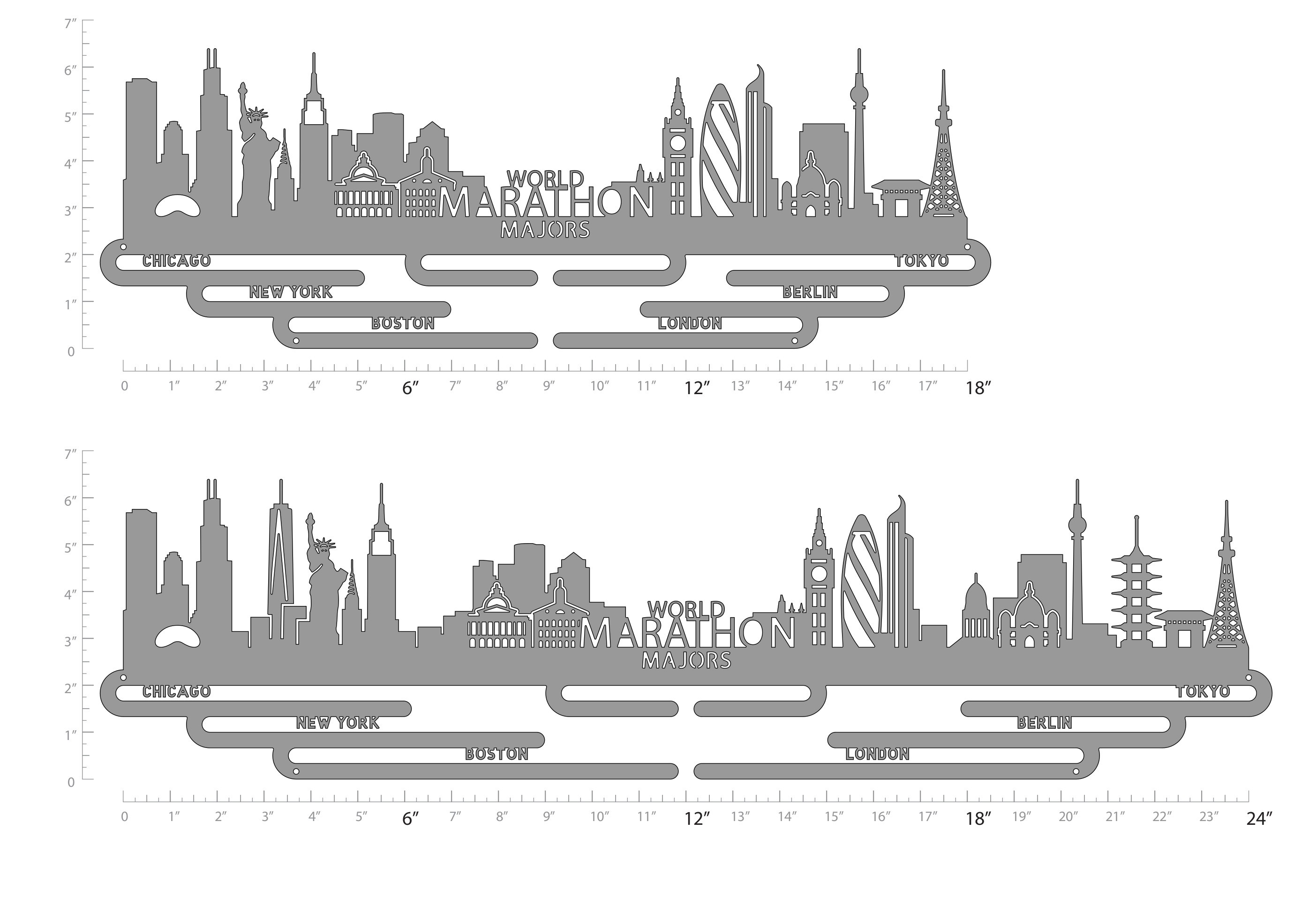 World Marathon Majors Cityscape Edition Sport & Running Medal