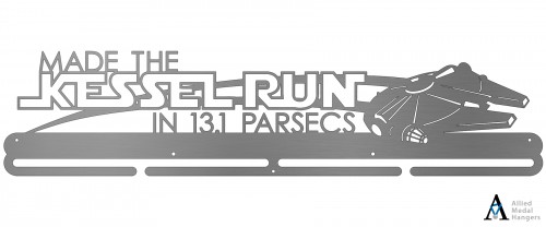 Made the Kessel Run in 13.1 Parsecs Bib and Medal Display